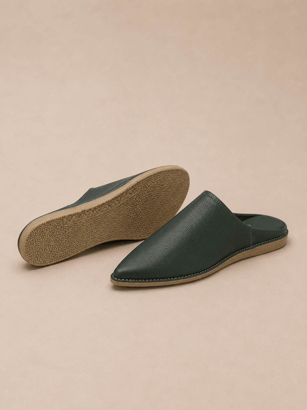 Babouche marocchine in pelle – verde smeraldo
