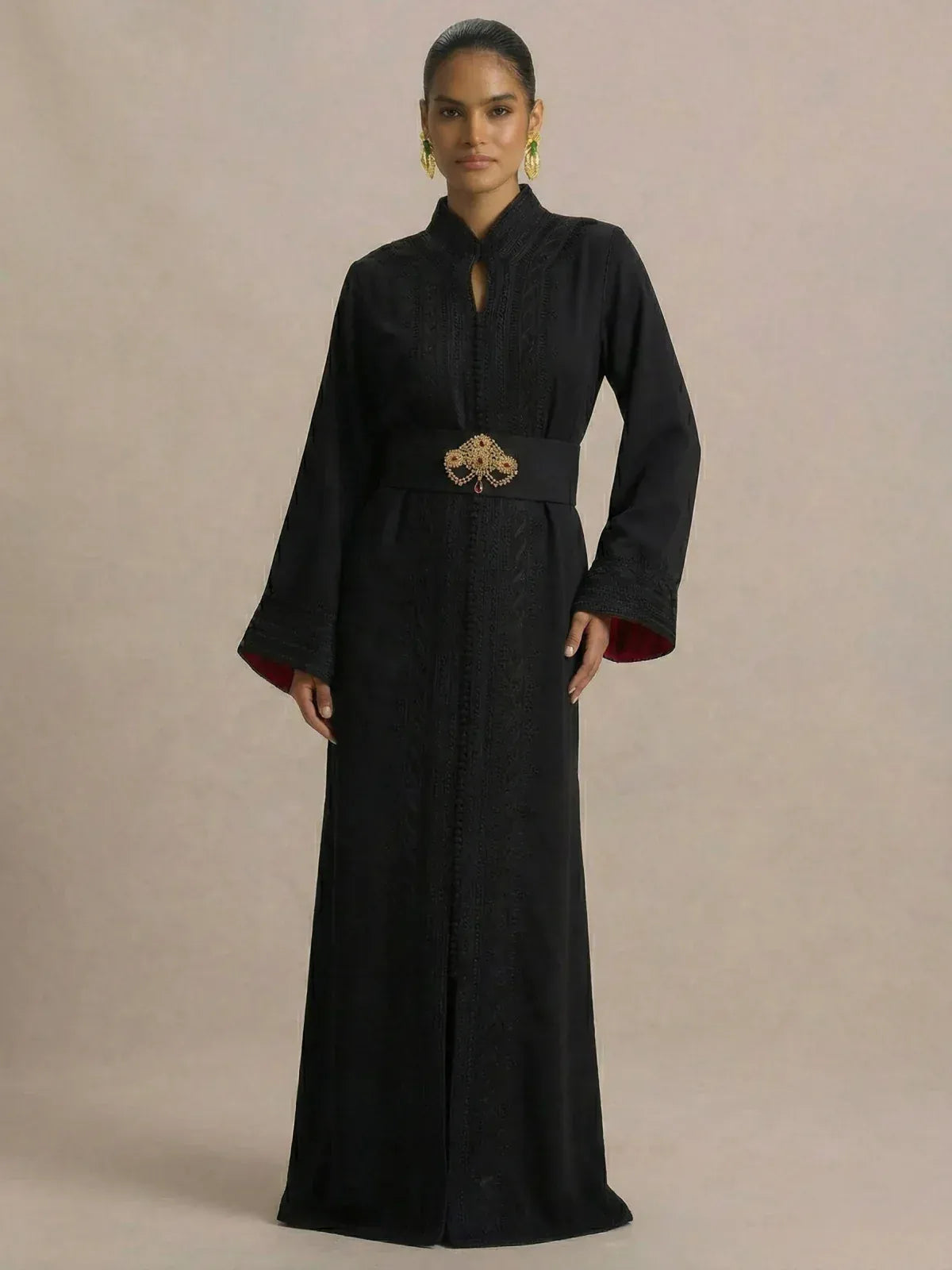 Moderne Zwarte kaftan