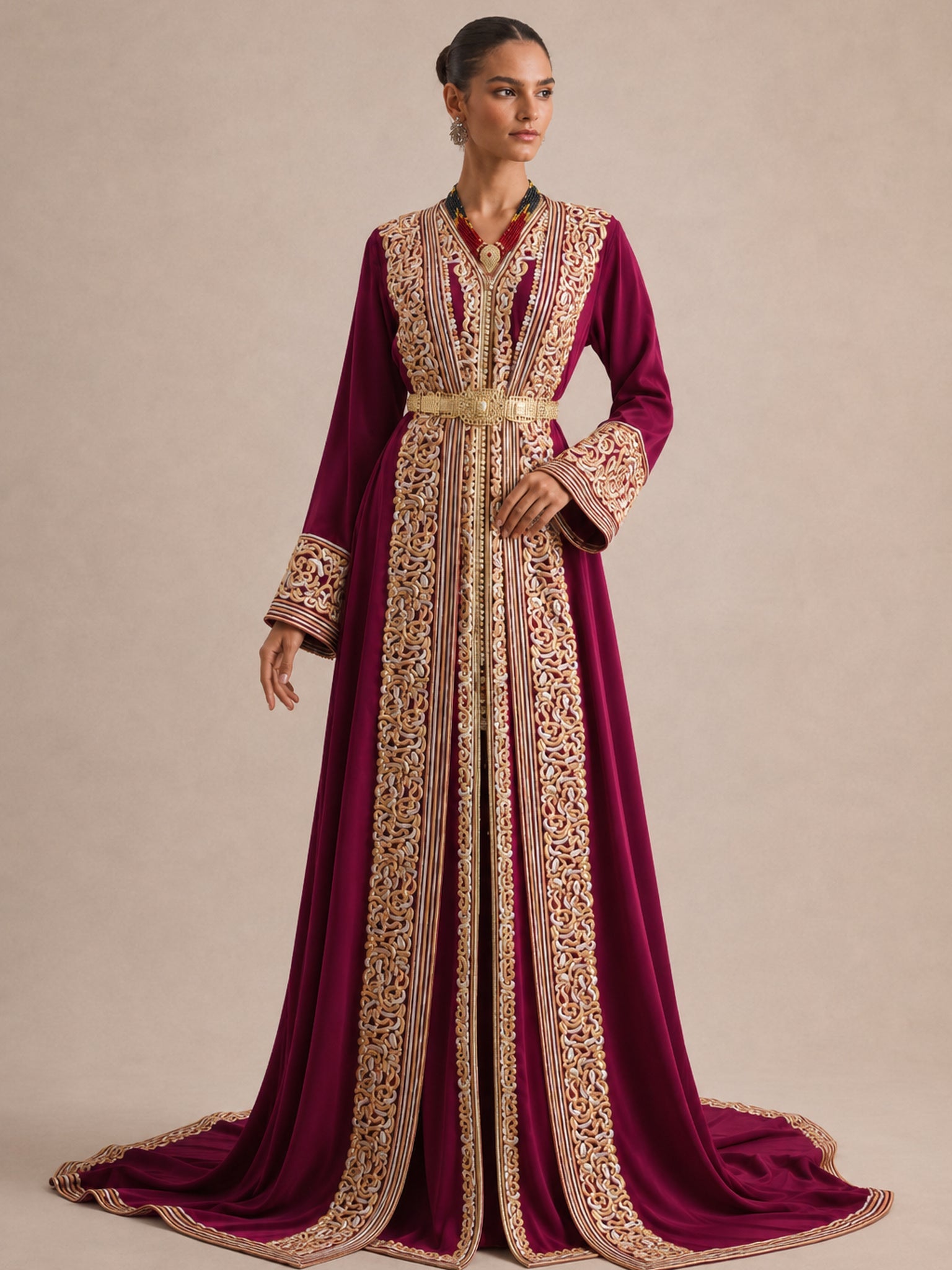 Kaftan Red and Gold