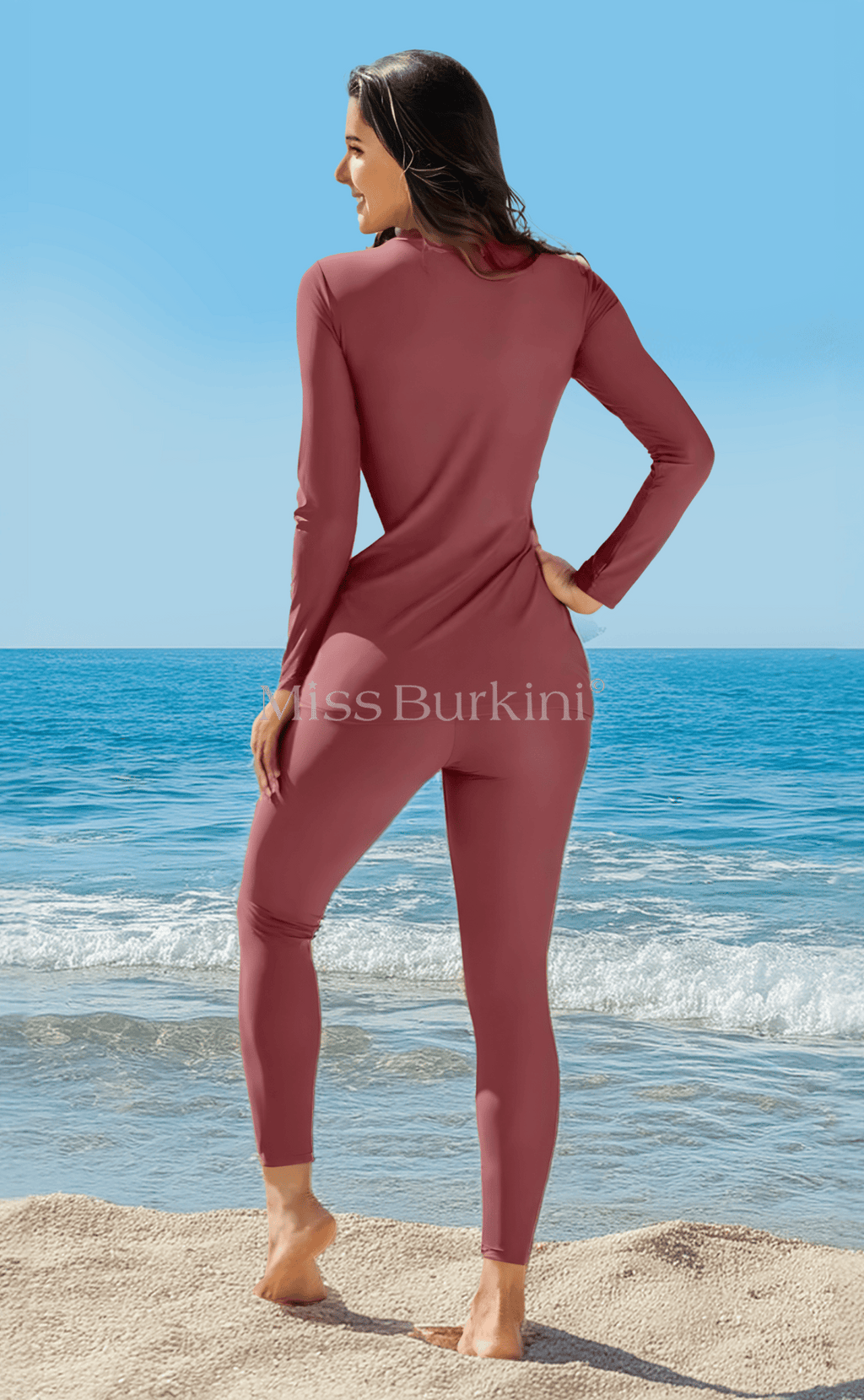 Burkini costume Massilia rosso mattone