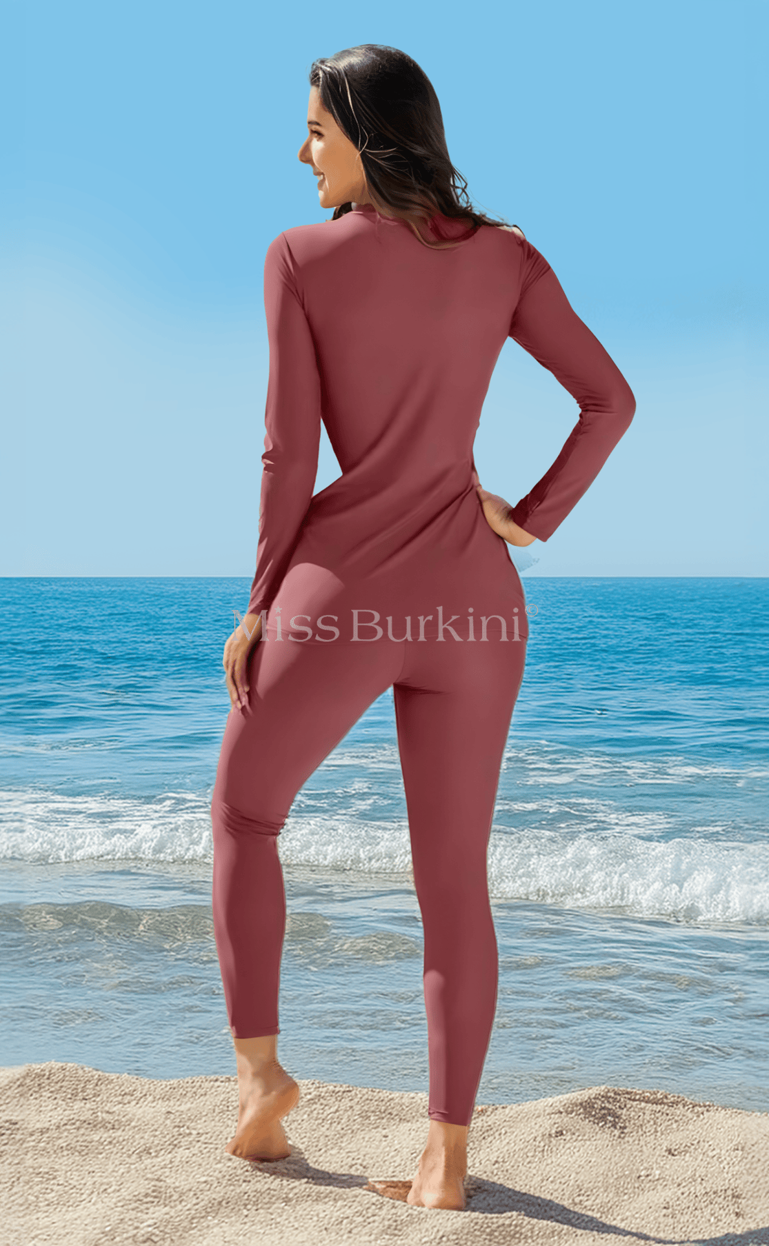 Burkini costume Massilia rosso mattone