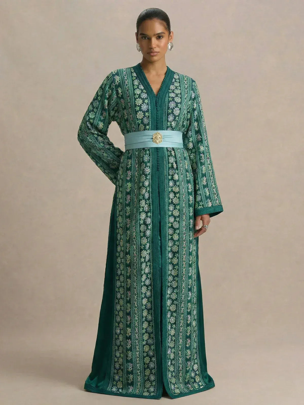Groene Bruiloft kaftan