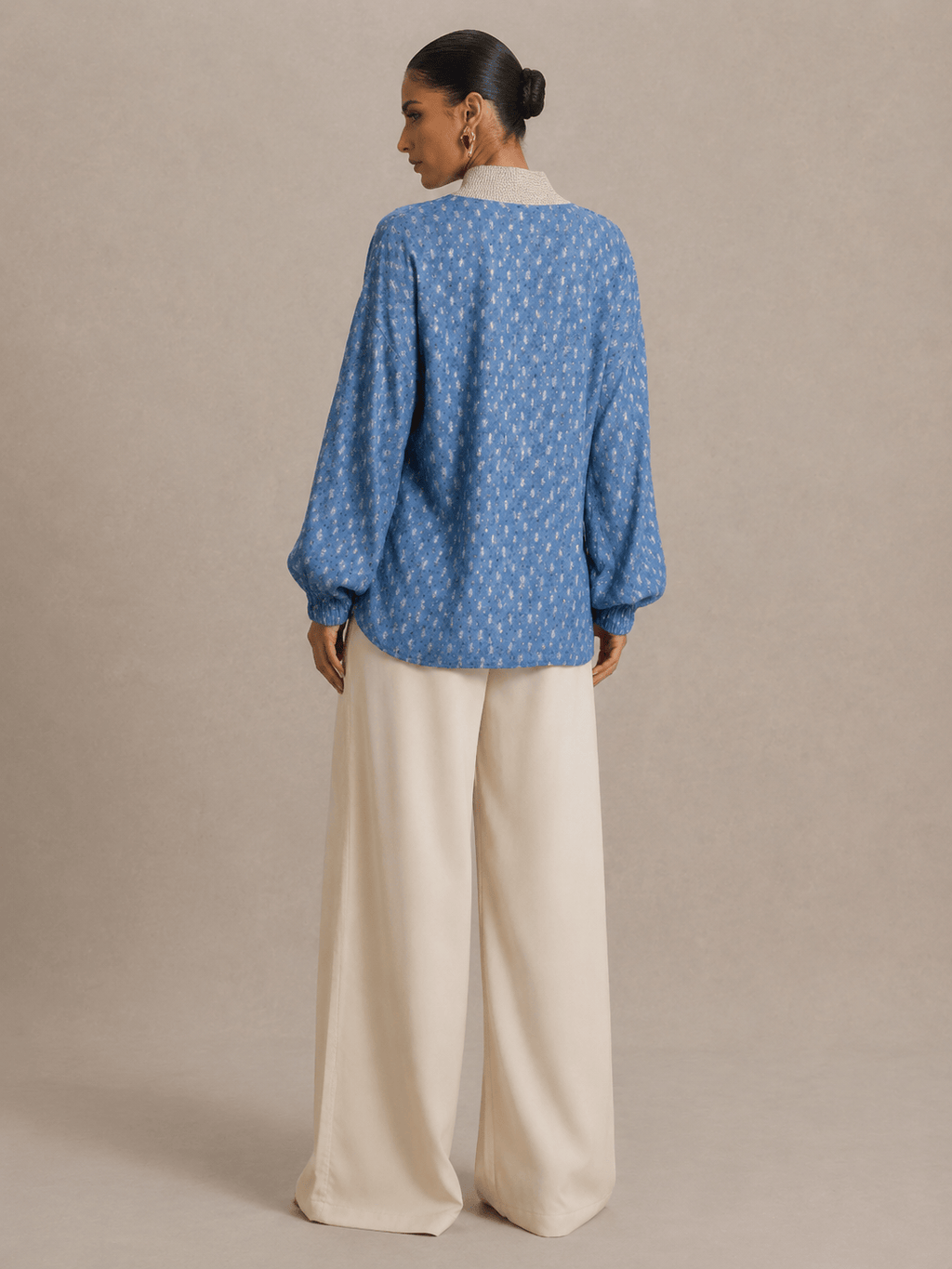 Tunic Beldi Azur Ecru Embroidery