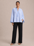 Tuniek Beldi Lina Blauw Azur Gestreept