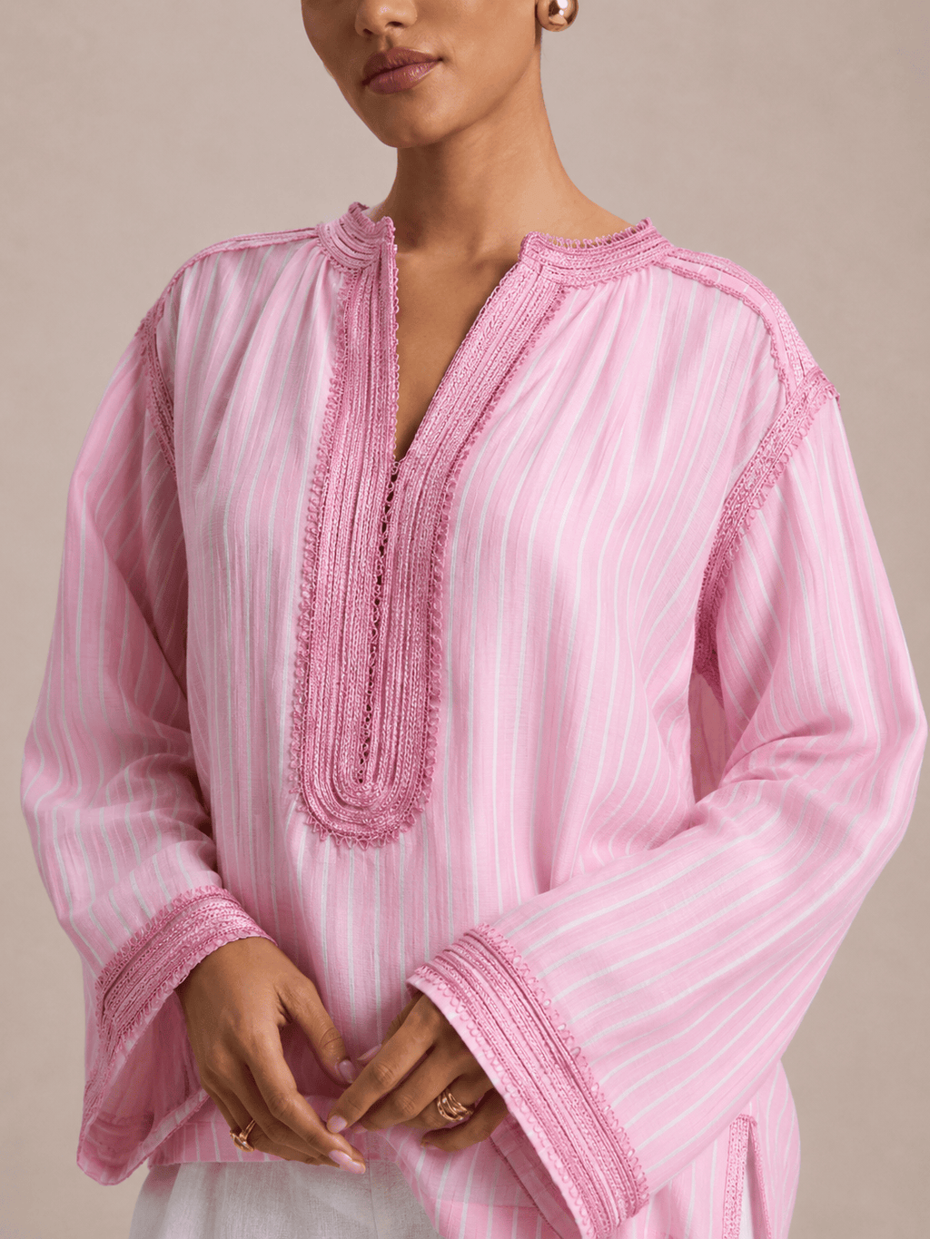 Tunica Beldi Yasmina rosa a righe