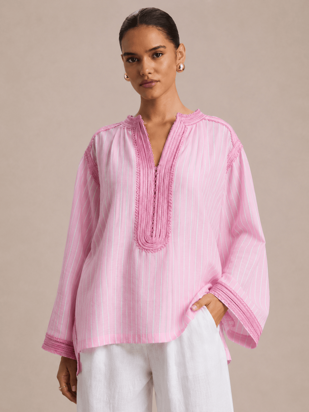 Tunica Beldi Yasmina rosa a righe