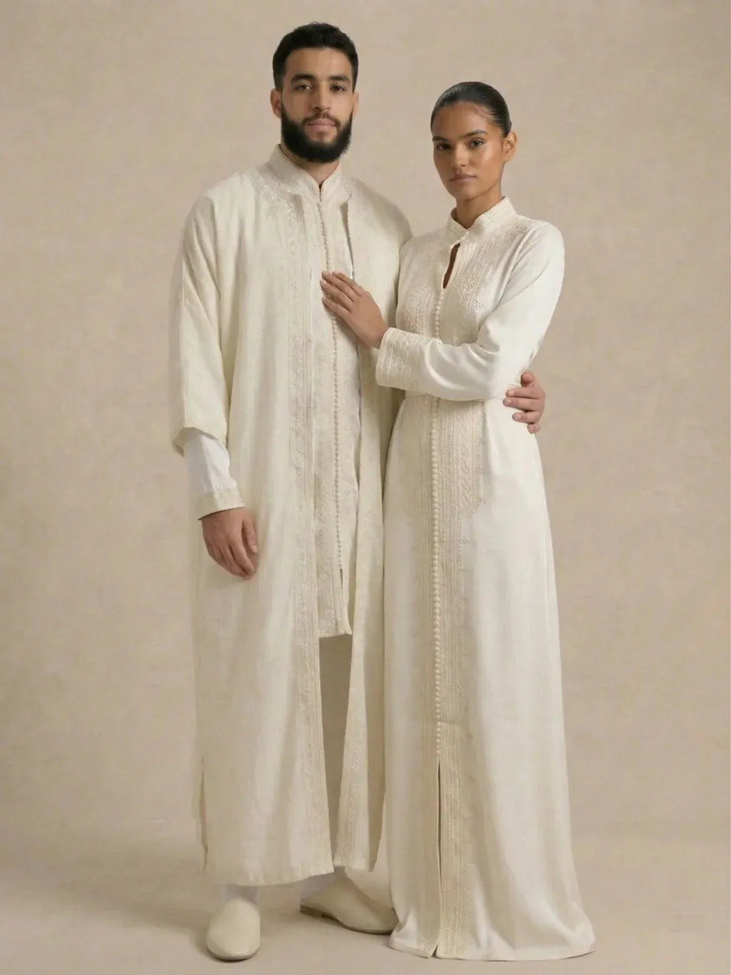 Witte Marokkaanse kaftan