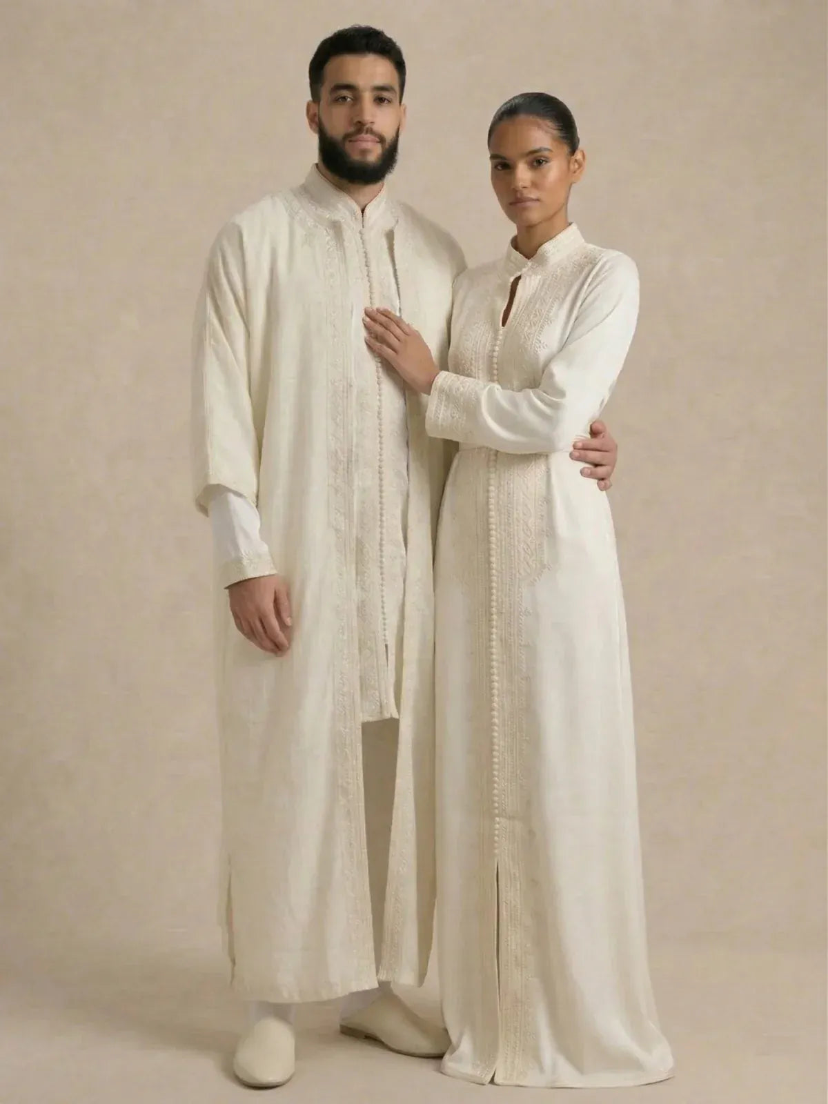 Witte Marokkaanse kaftan