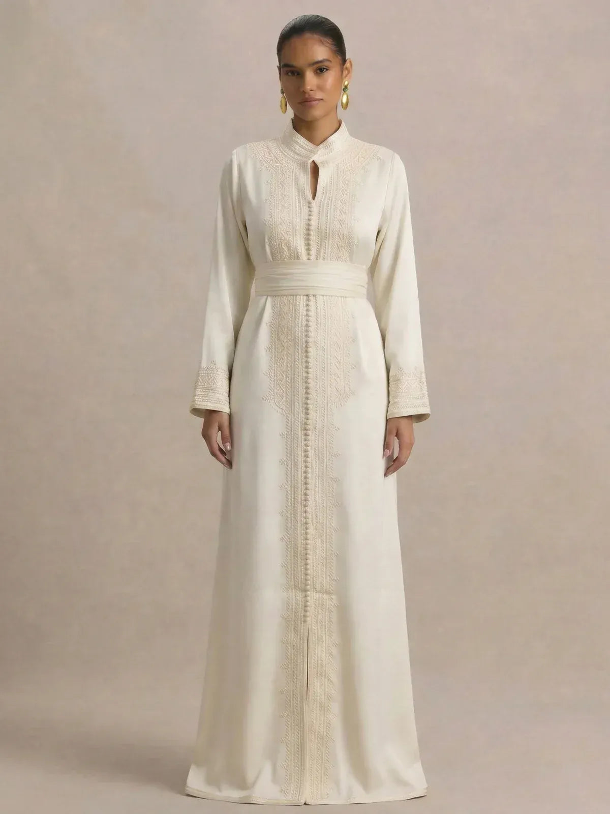 Witte Marokkaanse kaftan