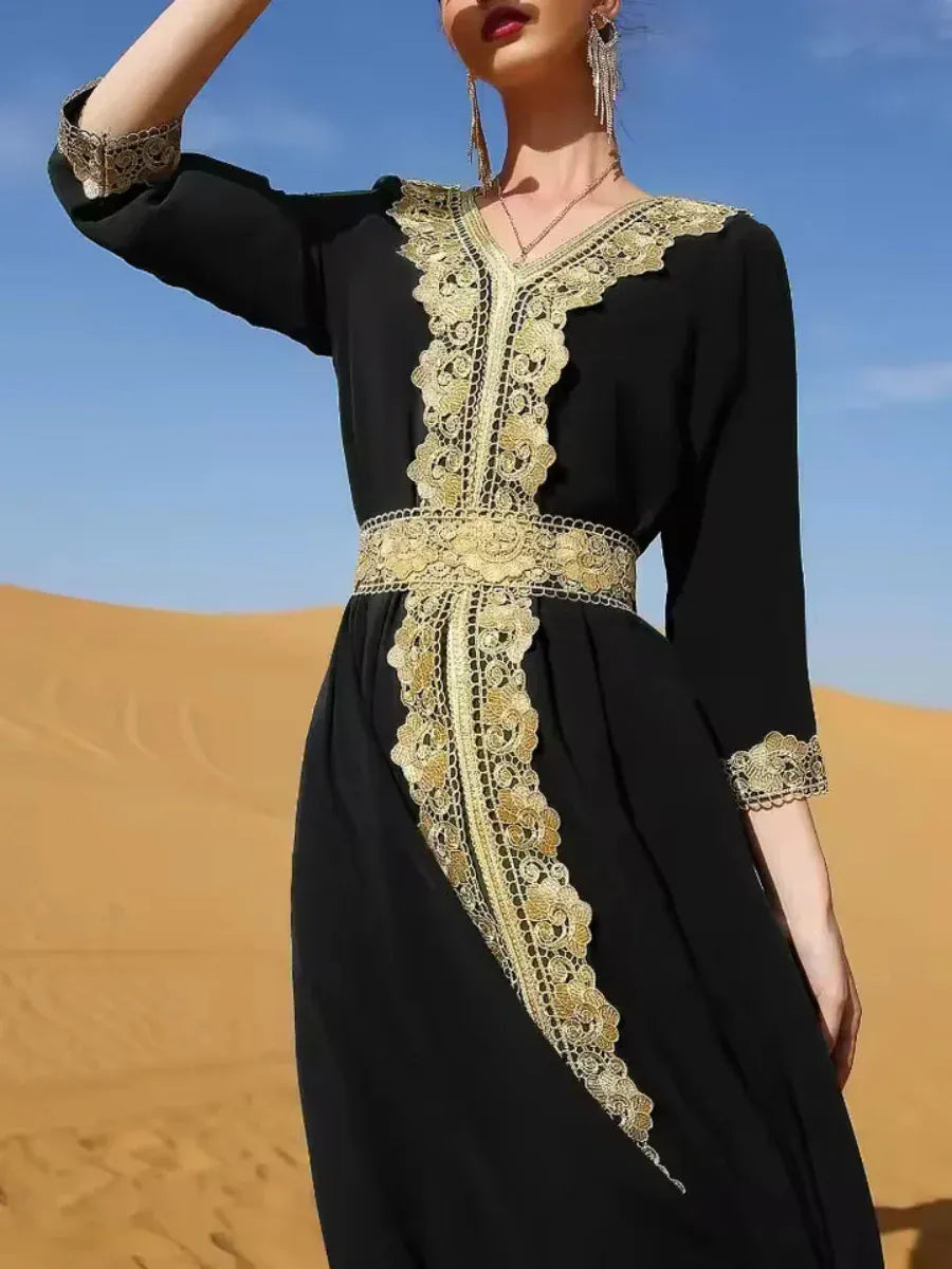 Zwarte Gouden kaftan