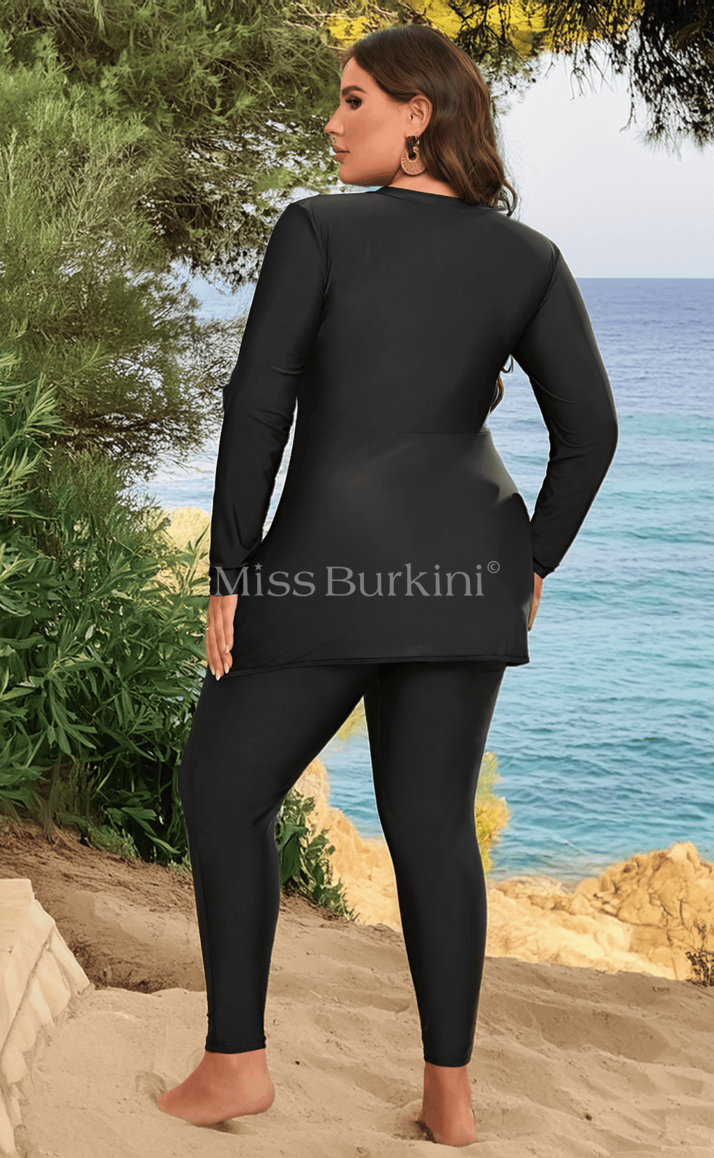 Burkini lungo Malaga nero