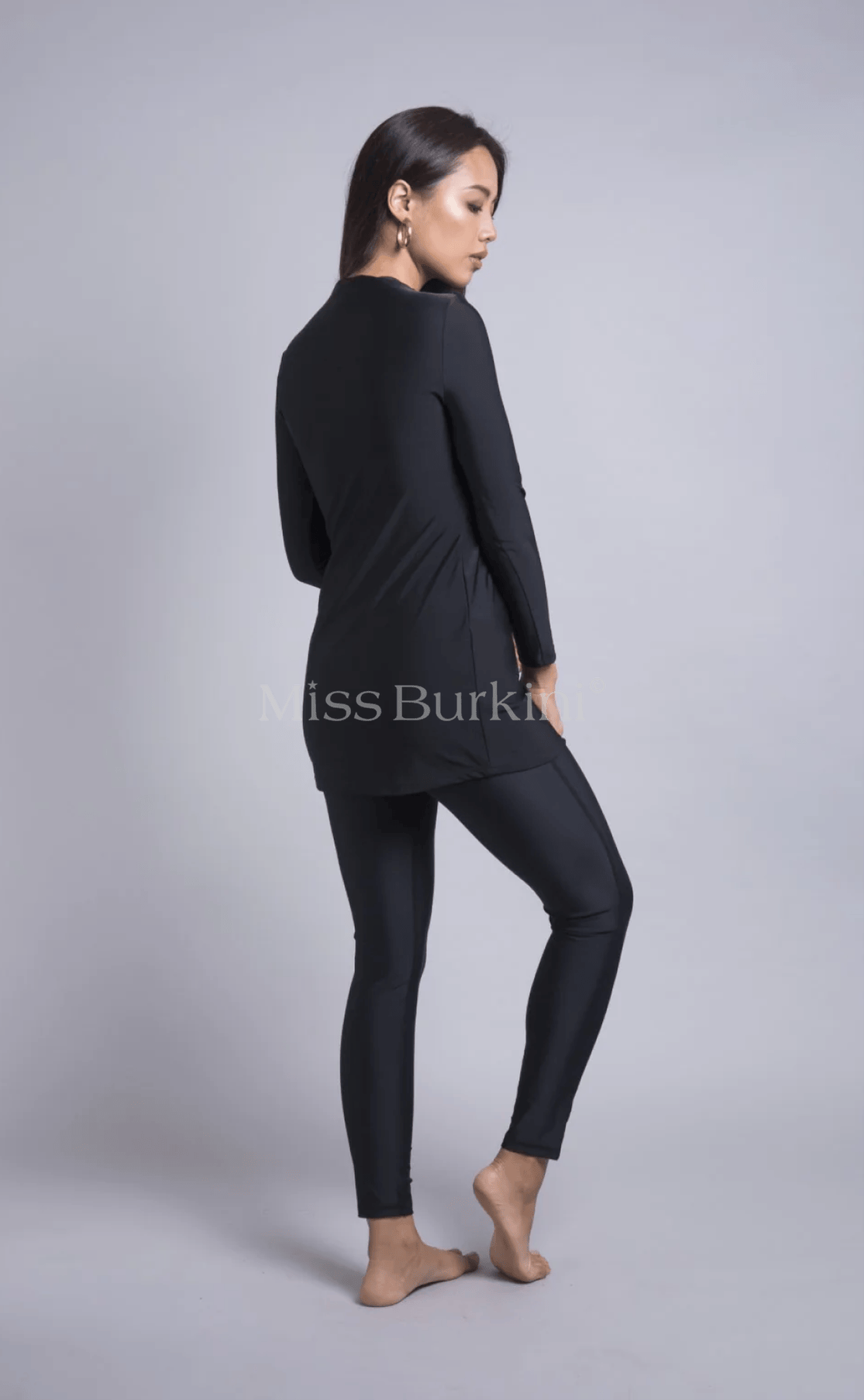 Schwarzer Massilia-Badeanzug-Burkini