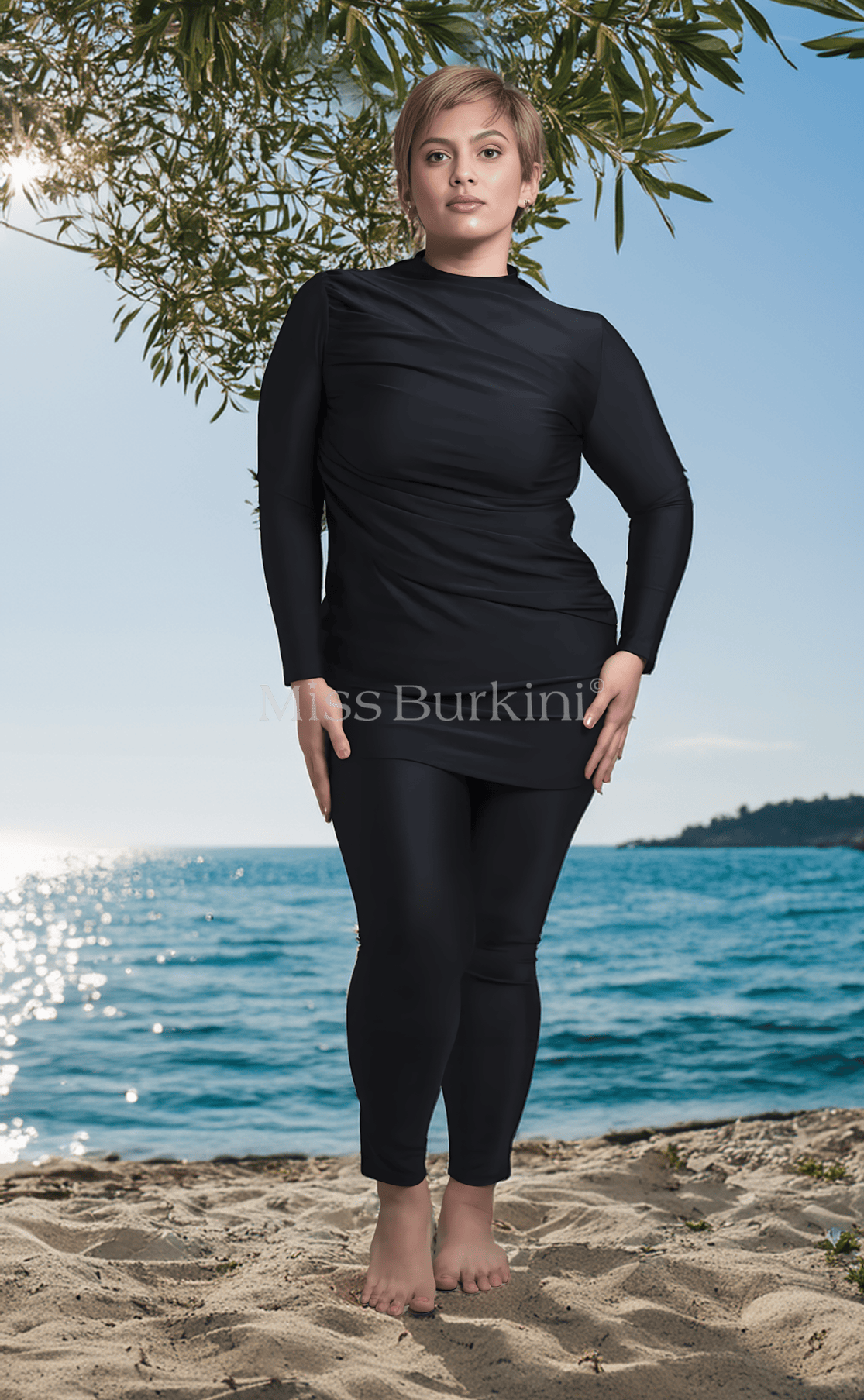 Burkini costume Massilia nero