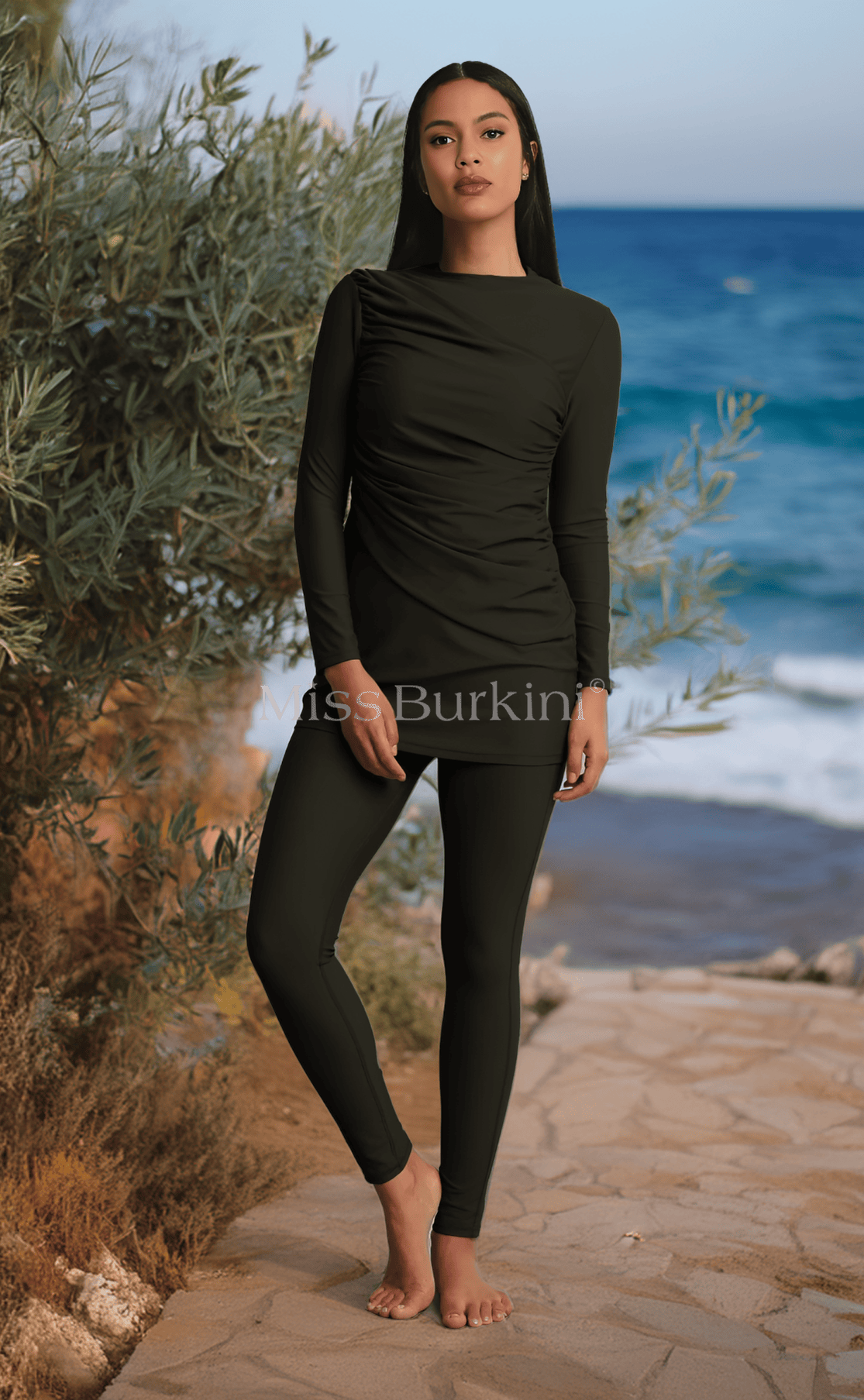 Burkini costume Massilia nero