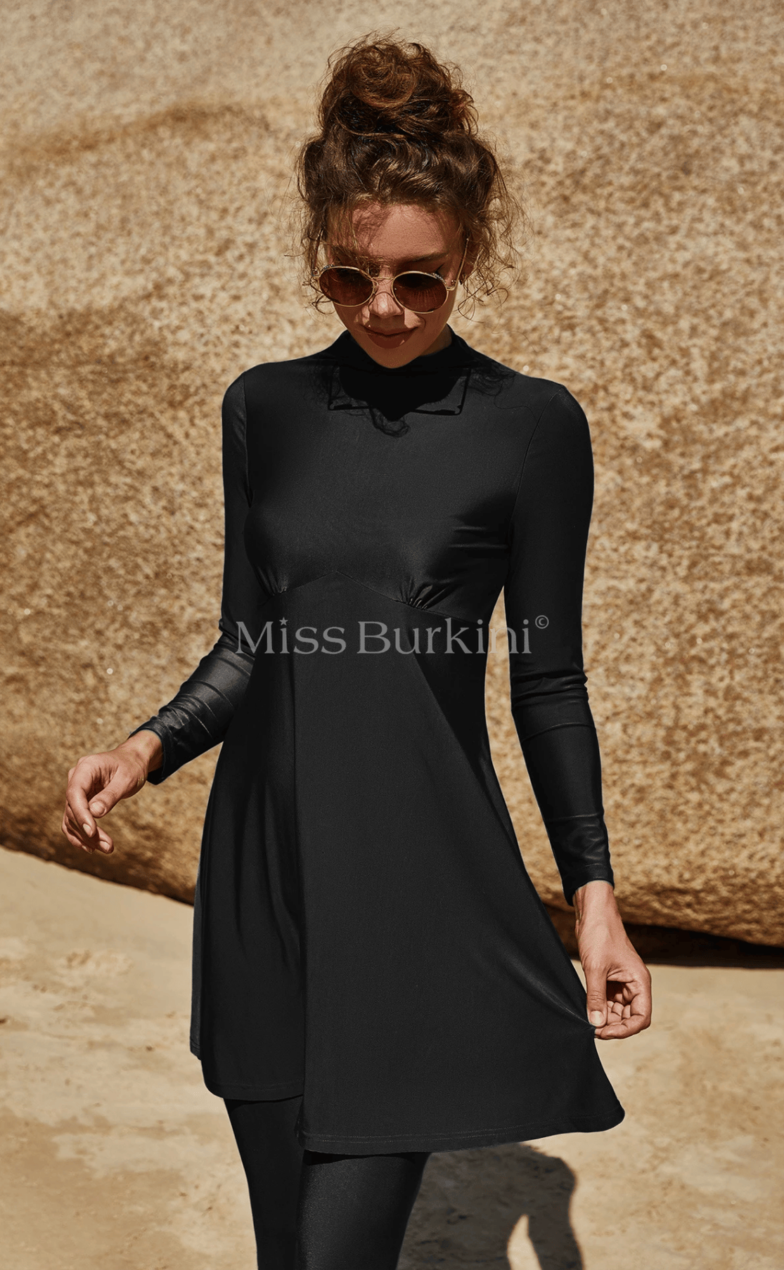 Schwarze Verdana-Badehose Burkini
